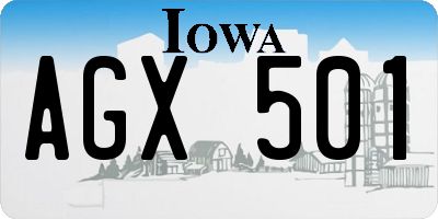 IA license plate AGX501