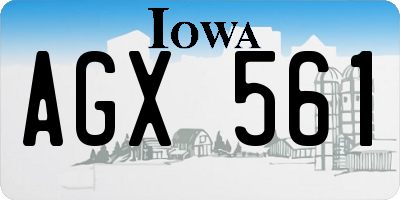 IA license plate AGX561