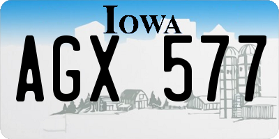 IA license plate AGX577