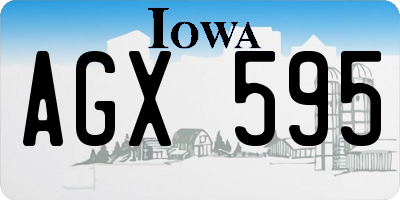 IA license plate AGX595