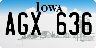 IA license plate AGX636