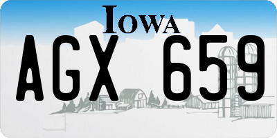 IA license plate AGX659