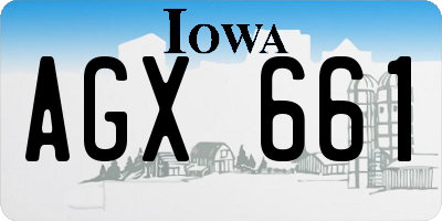 IA license plate AGX661