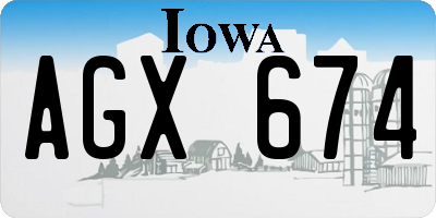 IA license plate AGX674