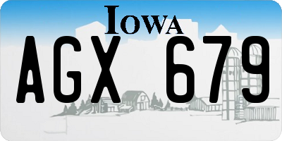 IA license plate AGX679