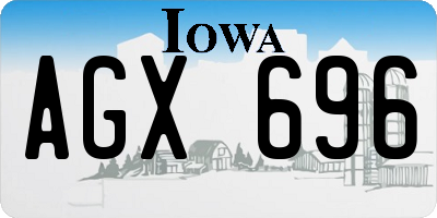 IA license plate AGX696