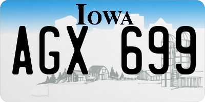 IA license plate AGX699