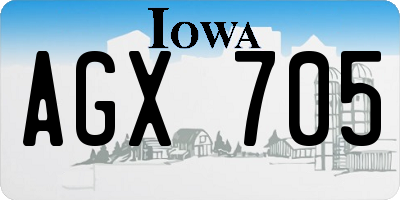 IA license plate AGX705