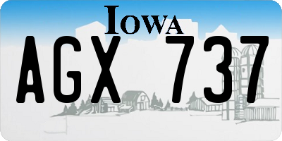 IA license plate AGX737