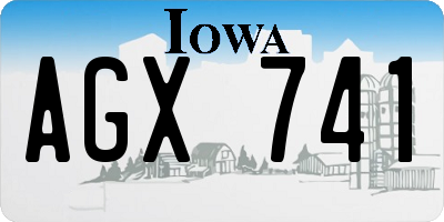 IA license plate AGX741