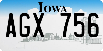 IA license plate AGX756