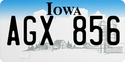 IA license plate AGX856