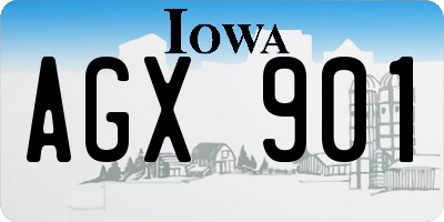 IA license plate AGX901