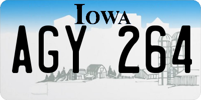 IA license plate AGY264