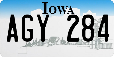 IA license plate AGY284