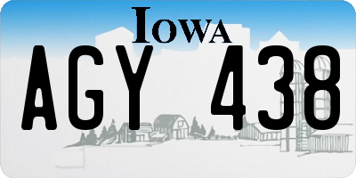 IA license plate AGY438