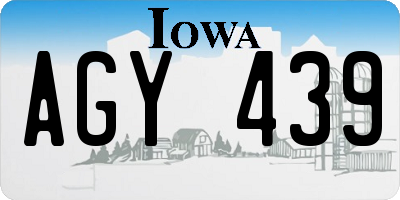 IA license plate AGY439