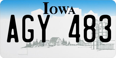 IA license plate AGY483