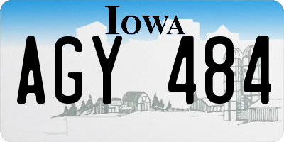IA license plate AGY484