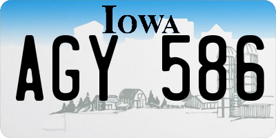 IA license plate AGY586
