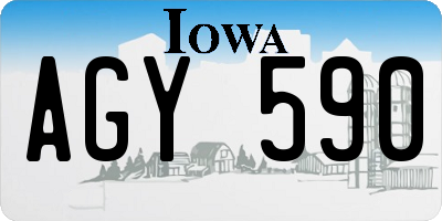 IA license plate AGY590