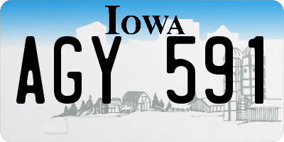 IA license plate AGY591