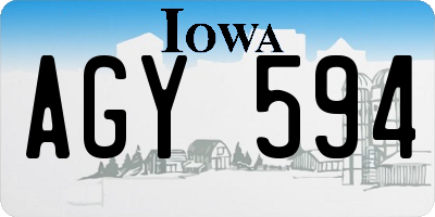 IA license plate AGY594