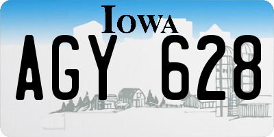 IA license plate AGY628