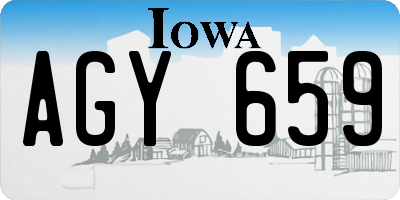 IA license plate AGY659