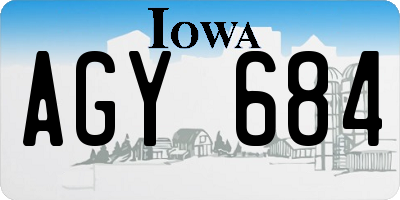 IA license plate AGY684