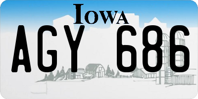 IA license plate AGY686
