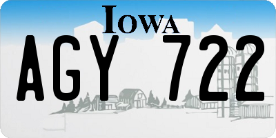 IA license plate AGY722