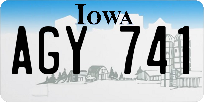 IA license plate AGY741