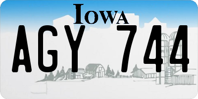 IA license plate AGY744