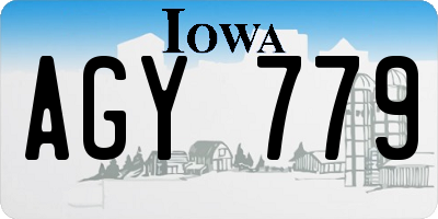 IA license plate AGY779