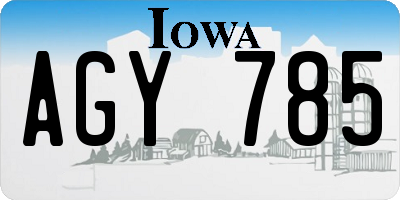 IA license plate AGY785
