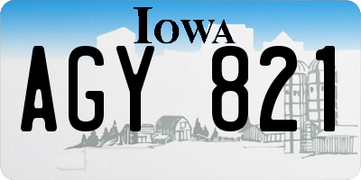 IA license plate AGY821