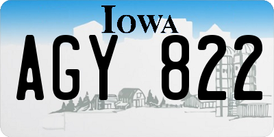 IA license plate AGY822