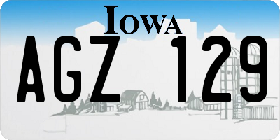 IA license plate AGZ129