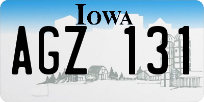 IA license plate AGZ131