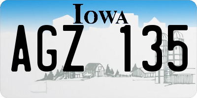 IA license plate AGZ135