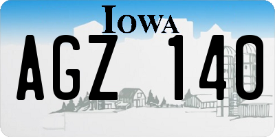 IA license plate AGZ140