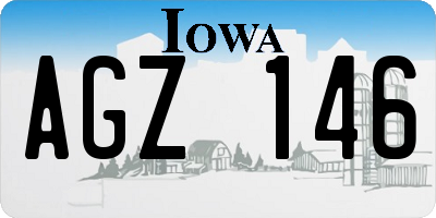 IA license plate AGZ146