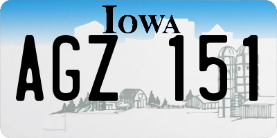IA license plate AGZ151