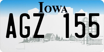 IA license plate AGZ155