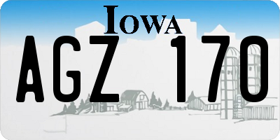 IA license plate AGZ170
