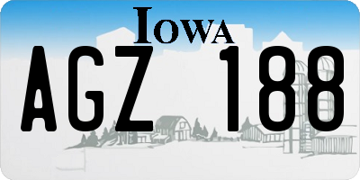 IA license plate AGZ188