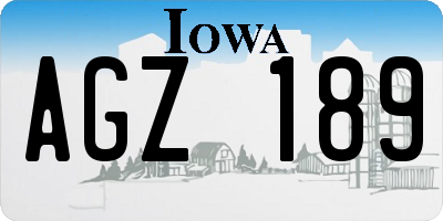 IA license plate AGZ189