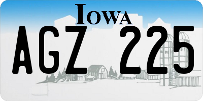 IA license plate AGZ225