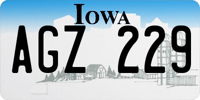 IA license plate AGZ229